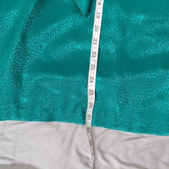 Vintage 80s 90s Erika's Place Green Dress - Picture 12 of 16